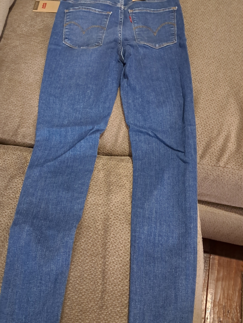 Levi's 720 High Rise Super Skinny Blue Straight Leg Denim Jeans